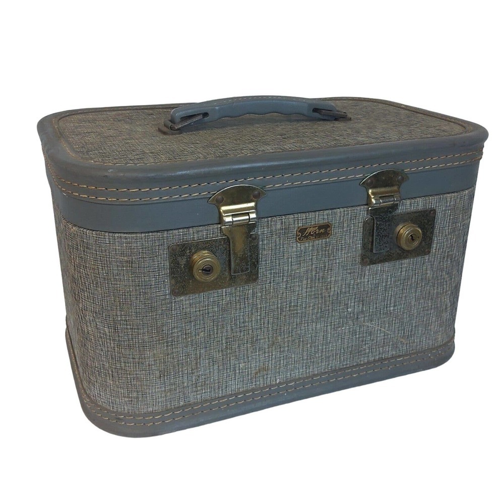 Vintage HORN Rice Stix St Louis Train Case No Key HTF luggage carry on lined